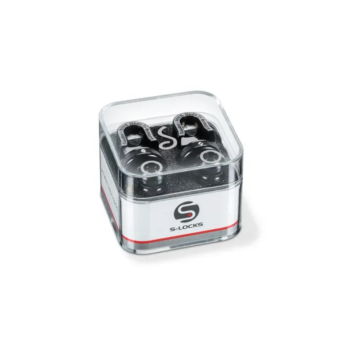 Schaller S-Locks Black Chrome Straplocks