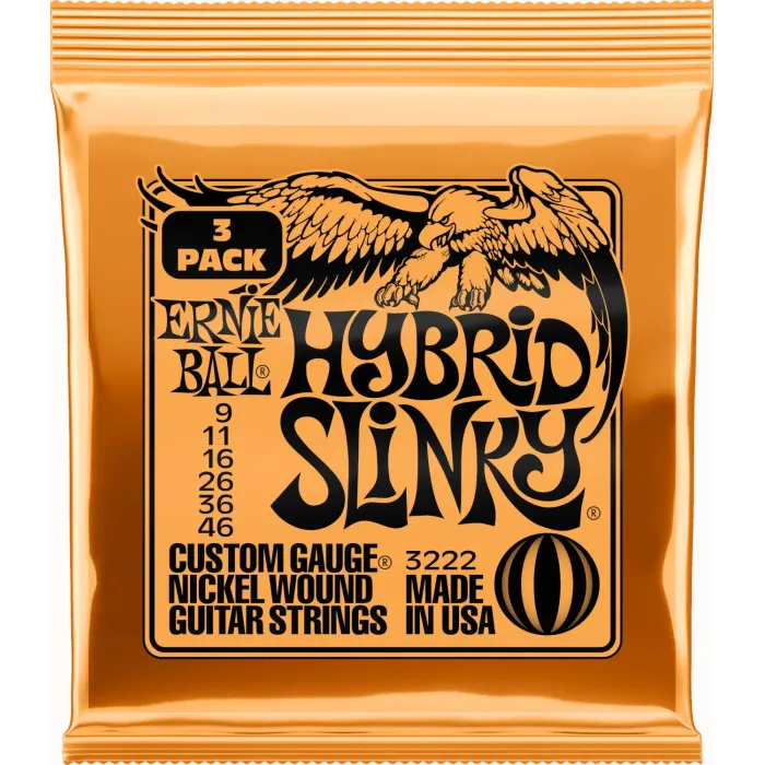 Ernie Ball 3222 3-pack Hybrid Slinky