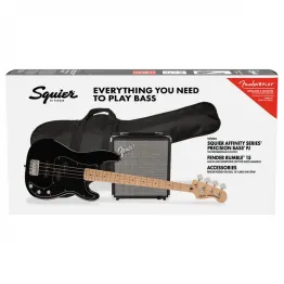 Fender SQ PJ-Bass Pakke MN BLK